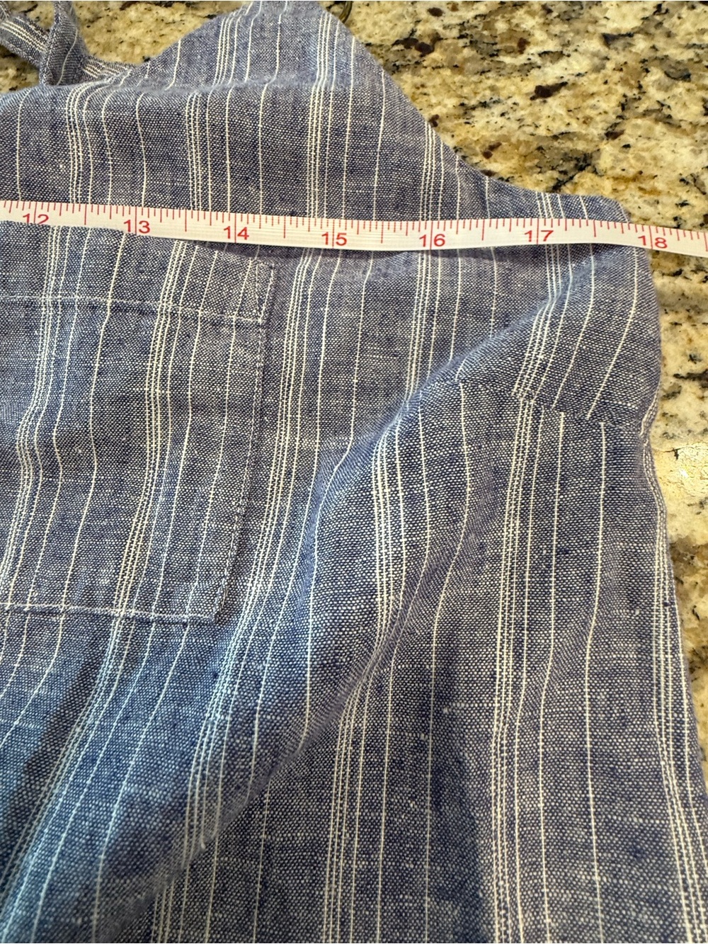 Banana Republic Heritage denim blue white stripe linen blend tank top SZ M - Picture 10 of 13